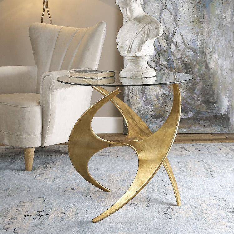 Graciano Glass Accent Table - taylor ray decor