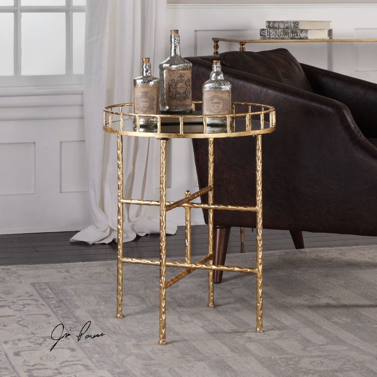 Tilly Bright Gold Accent Table - taylor ray decor