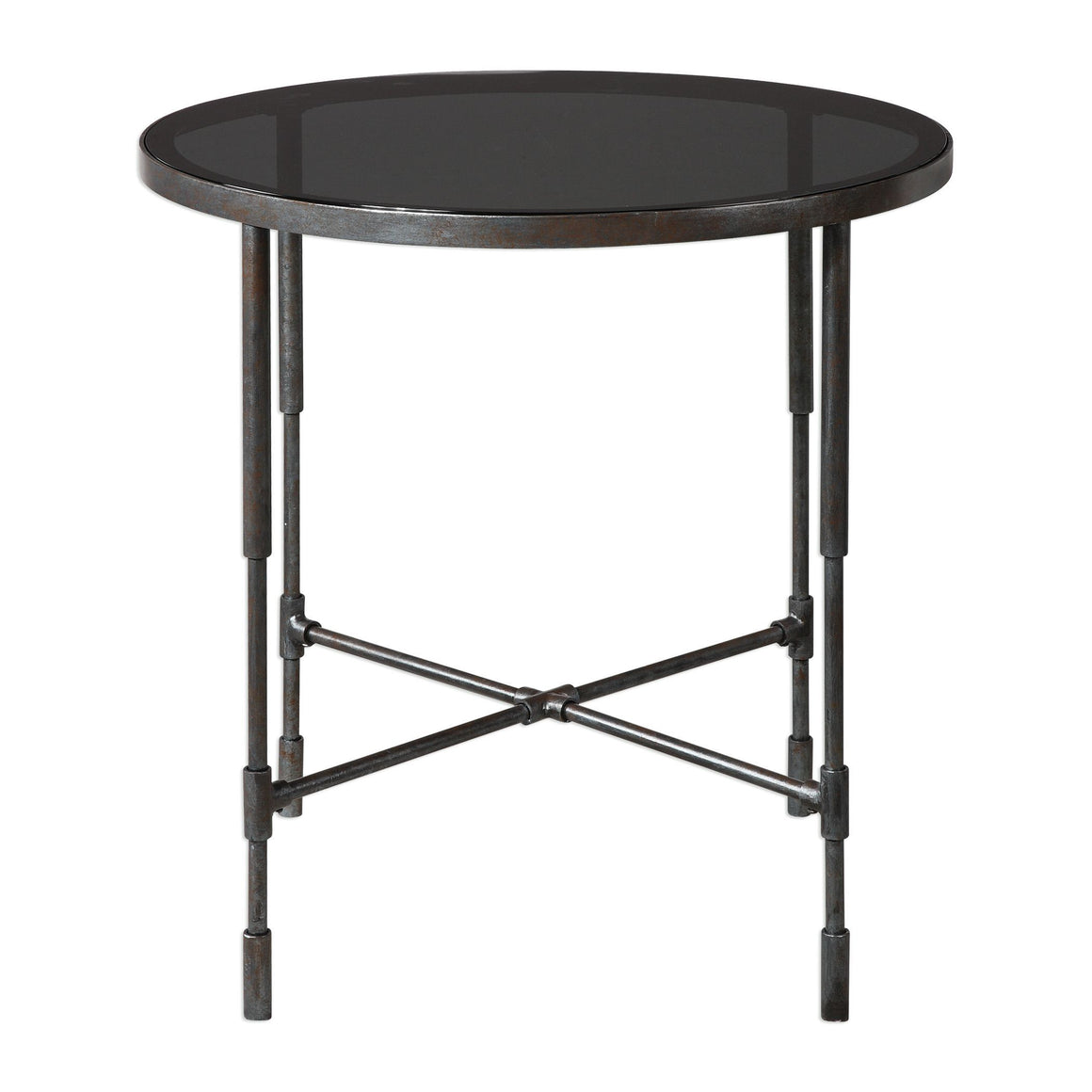 Vande Aged Steel Accent Table - taylor ray decor