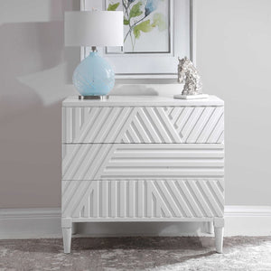 Colby 3 Drawer Chest, White