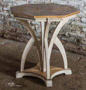 Ranen Aged White Accent Table - taylor ray decor