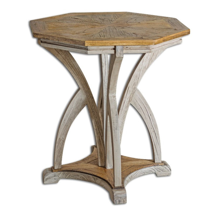 Ranen Aged White Accent Table - taylor ray decor