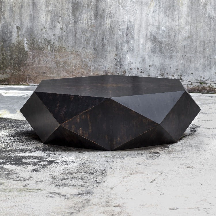 Volker Worn Black Coffee Table - taylor ray decor