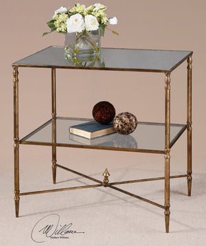 Henzler Mirrored Glass Lamp Table - taylor ray decor