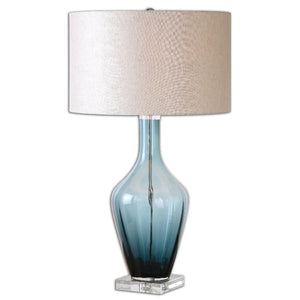 Hagano Blue Glass Table Lamp - taylor ray decor