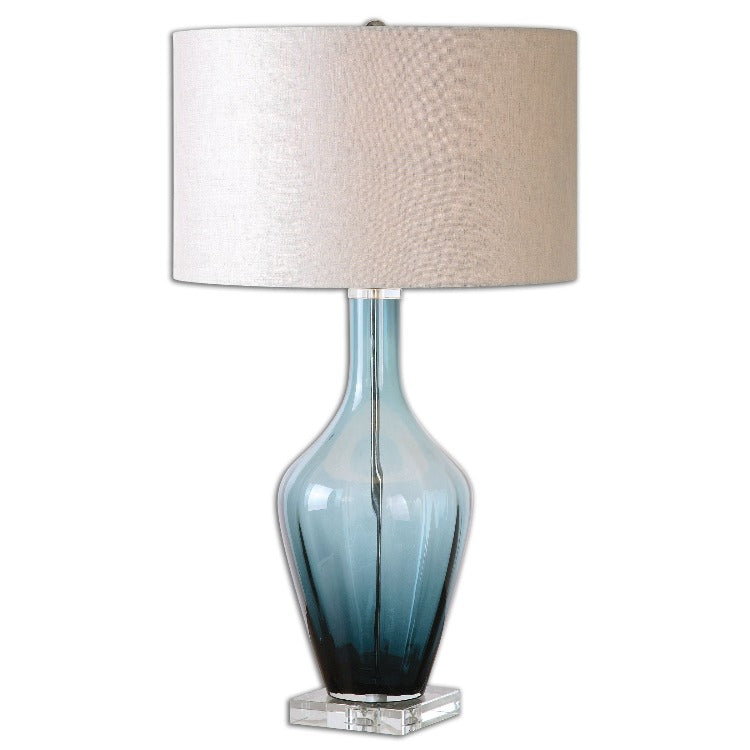 Hagano Blue Glass Table Lamp - taylor ray decor