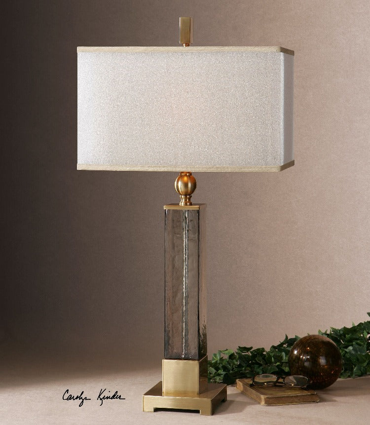 Caecilia Amber Glass Table Lamp - taylor ray decor