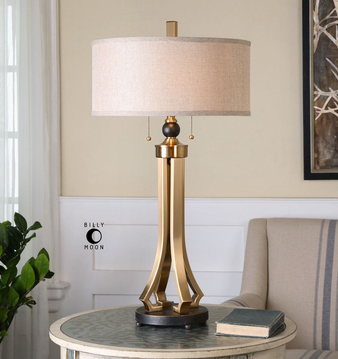 Selvino Brushed Brass Table Lamp - taylor ray decor