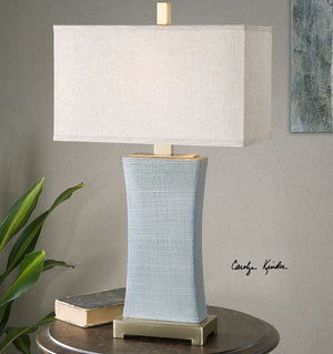 Cantarana Blue Gray Table Lamp - taylor ray decor