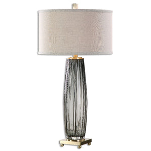 Vilminore Gray Glass Table Lamp - taylor ray decor