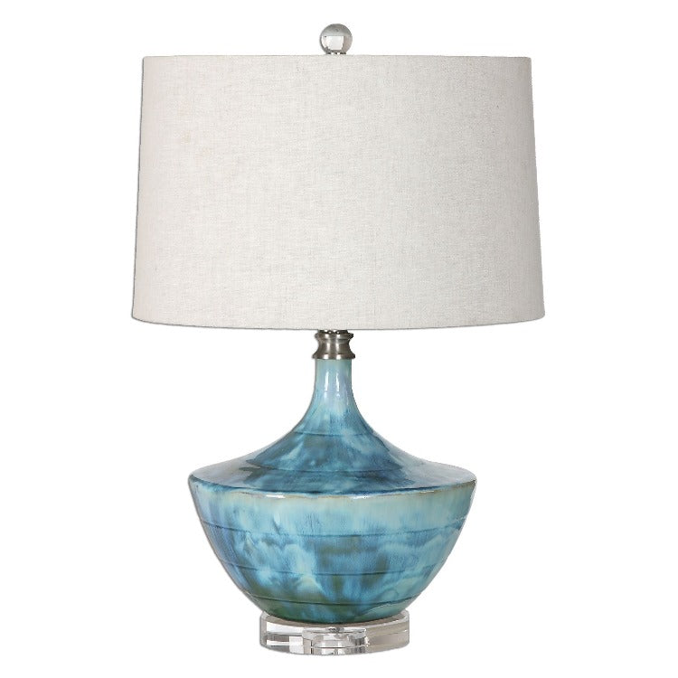 Chasida Blue Ceramic Lamp - taylor ray decor