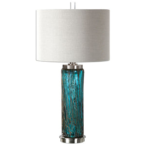 Almanzora Blue Glass Lamp - taylor ray decor