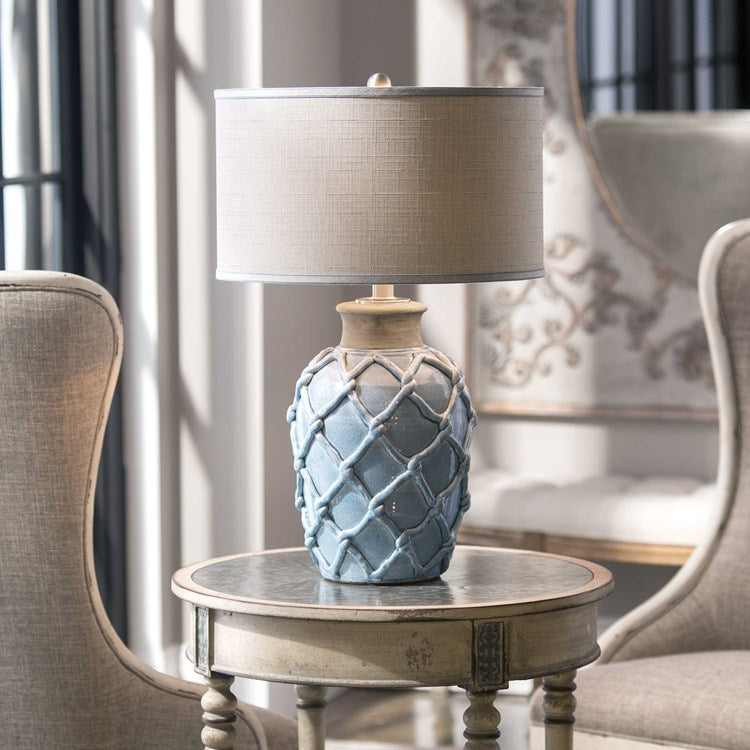Parterre Pale Blue Table Lamp - taylor ray decor