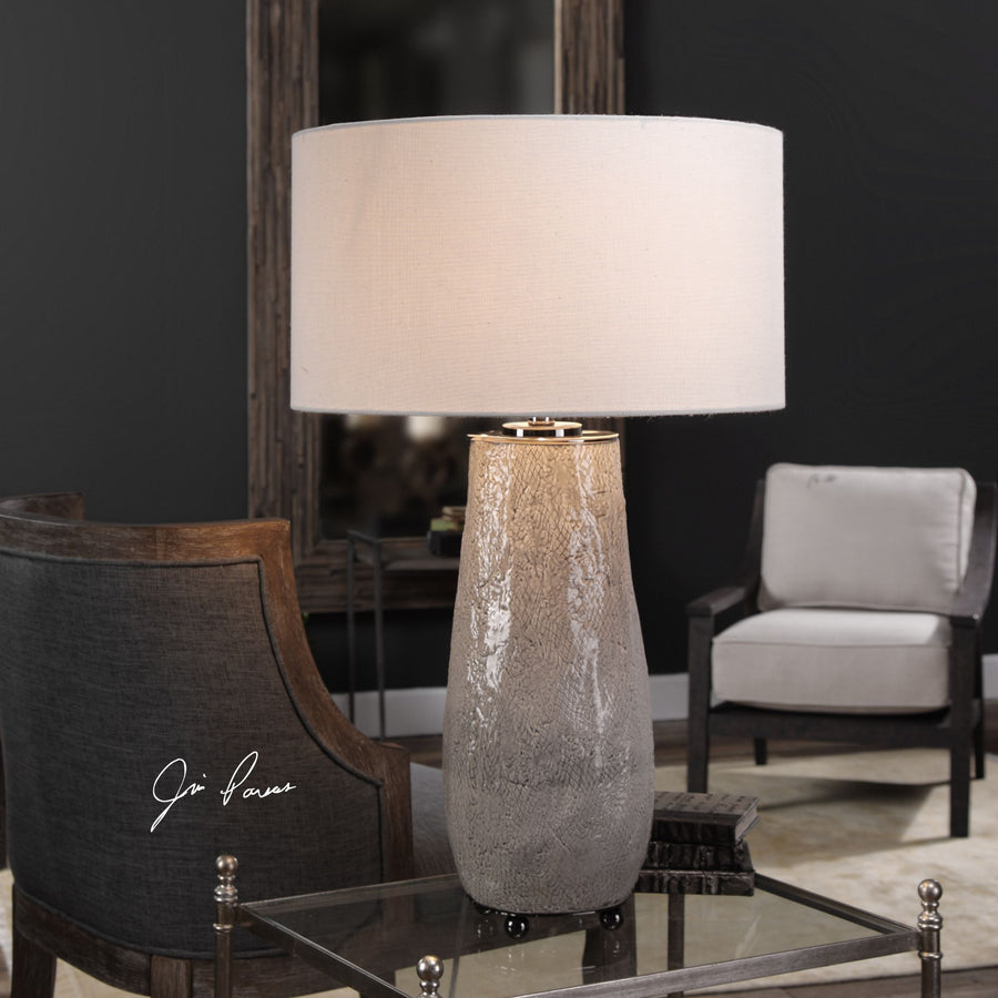 Balkana Aged Gray Table Lamp - taylor ray decor