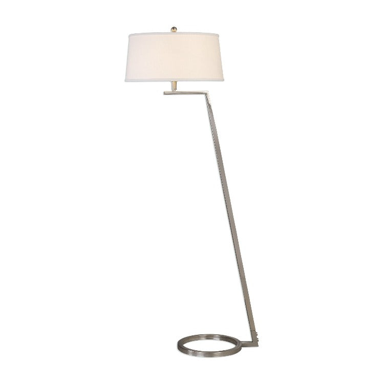 Ordino Modern Nickel Floor Lamp - taylor ray decor
