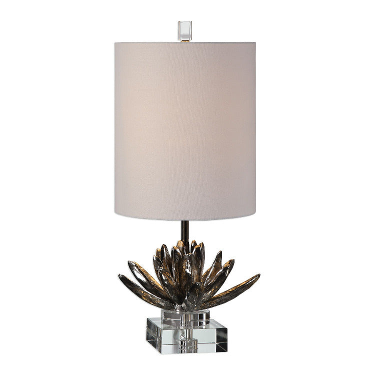 Silver Lotus Accent Lamp - taylor ray decor