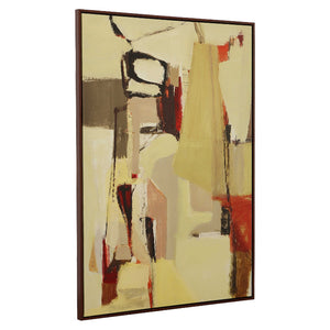 Peaches Framed Canvas Abstract Art @taylorraydecor