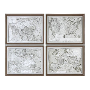World Maps Framed Prints S/4 - taylor ray decor