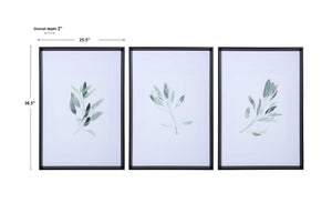 Simple Sage Framed Prints, S/3 - taylor ray decor