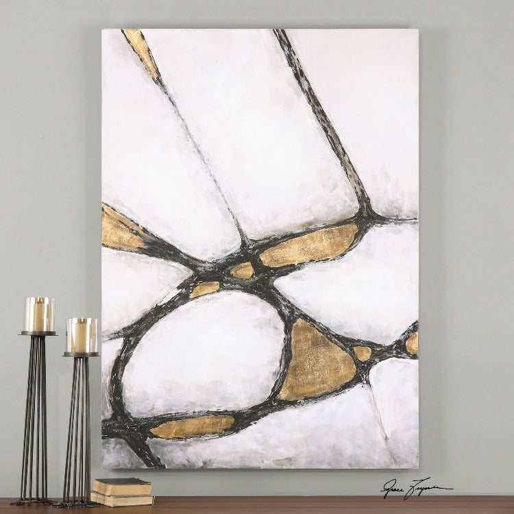 Abstract Art In Gold And Black - taylor ray decor