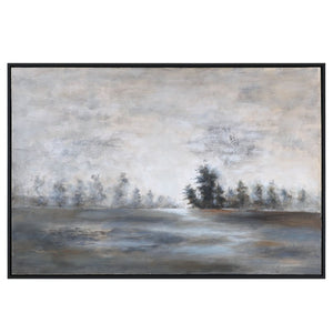 Evening Mist Hand Painted Landscape Art - taylor ray decor
