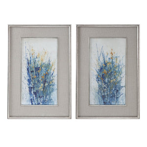 Indigo Florals Framed Art S/2 - taylor ray decor