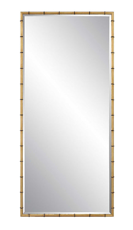 Bamboo Style Metal Leaner Mirror