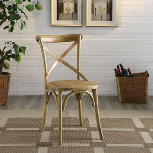 Gear Rustic Wood Dining Side Chair in Natural - taylor ray decor