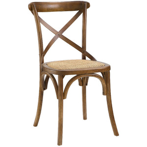 Gear Rustic Wood Dining Side Chair in Walnut - taylor ray decor