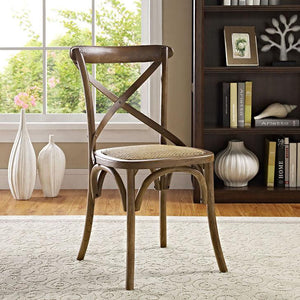 Gear Rustic Wood Dining Side Chair in Walnut - taylor ray decor