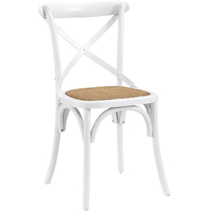 Gear Rustic Wood Dining Side Chair in White - taylor ray decor