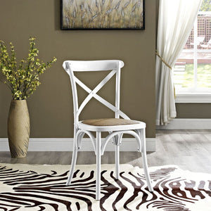 Gear Rustic Wood Dining Side Chair in White - taylor ray decor
