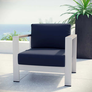 Shore Outdoor Patio Aluminum Armchair - taylor ray decor