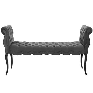 Adelia Chesterfield Style Button Tufted Velvet Bench - taylor ray decor