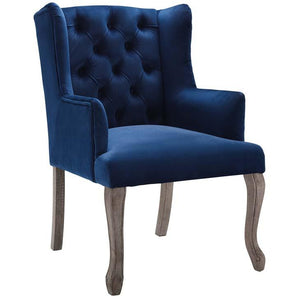 Realm French Vintage Velvet Dining Armchair - taylor ray decor