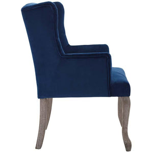 Realm French Vintage Velvet Dining Armchair - taylor ray decor