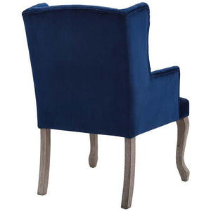 Realm French Vintage Velvet Dining Armchair - taylor ray decor