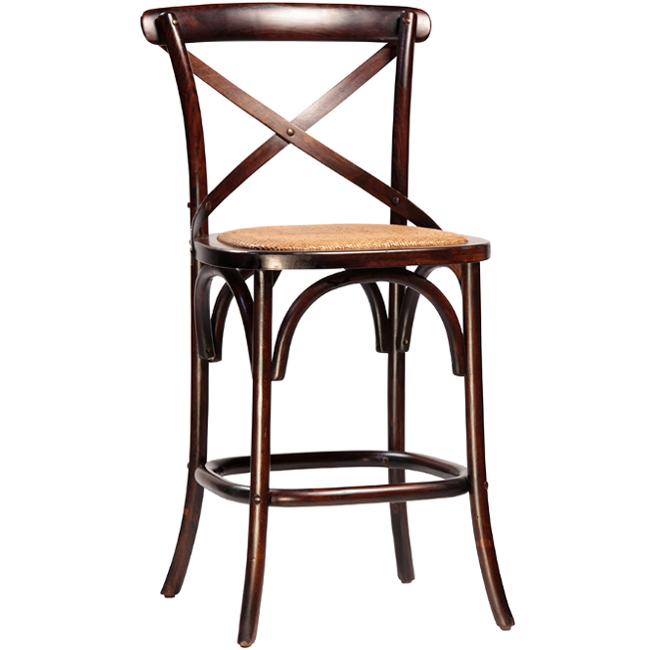 Gustave Counter Stool in Antiqued Brown - taylor ray decor