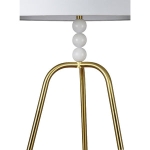 Bridget Contemporary Brass Floor Lamp