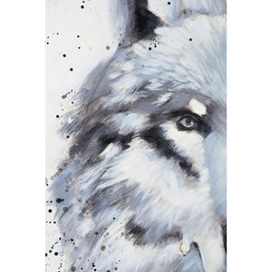 Whiteway Gray Wolf Hand Painted Canvas by Taylor Ray Decor