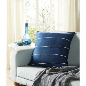 Nautica Indoor/Outdoor Pillow in Blue and White