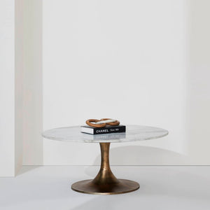 Lovisa Modern Marble Top Coffee Table @taylorraydecor