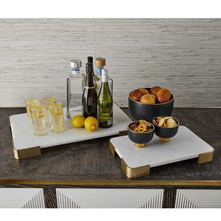 Elevated Tray/Plateau - White Marble Small